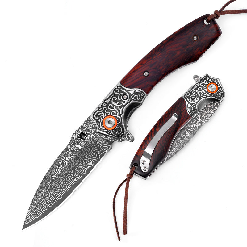 Klaken J358 Ardent J358-Redsandalwood liner lock detail