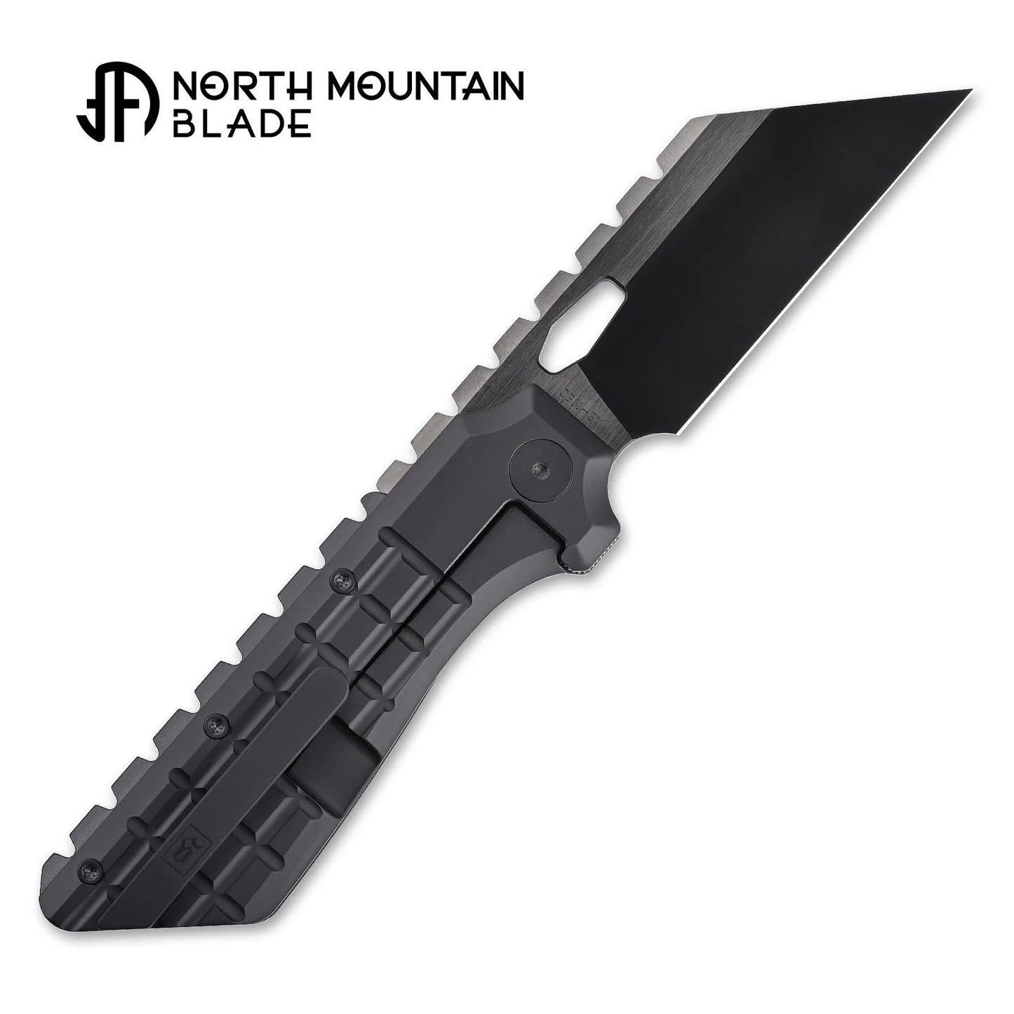 North Mountain Blade x Jason Grant The Gripper V2 3V DLC Blade Black Titanium Handles| 2537-TI-DLC