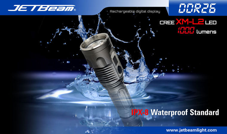 Jetbeam DDR26 1000 Lumen XM-L2 U2 Rechargeable 1 x 18650 Flashlight