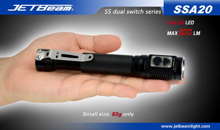 JETBeam SSA20 CREE G2 LED 300 Lumen 2 x AA Flashlight