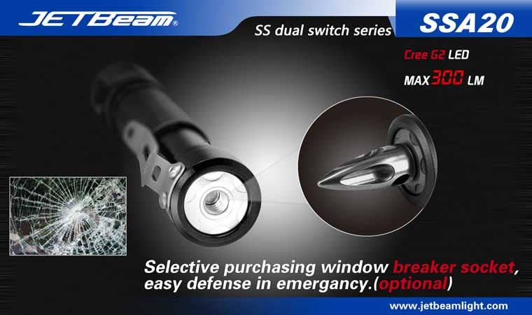 JETBeam SSA20 CREE G2 LED 300 Lumen 2 x AA Flashlight