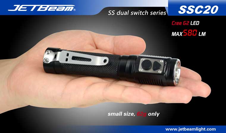 JETBeam SSC20 CREE G2 580 Lumen 2 x CR123 or 1 x 18650 Flashlight