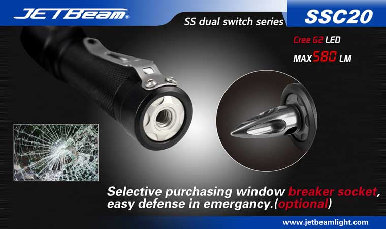 JETBeam SSC20 CREE G2 580 Lumen 2 x CR123 or 1 x 18650 Flashlight