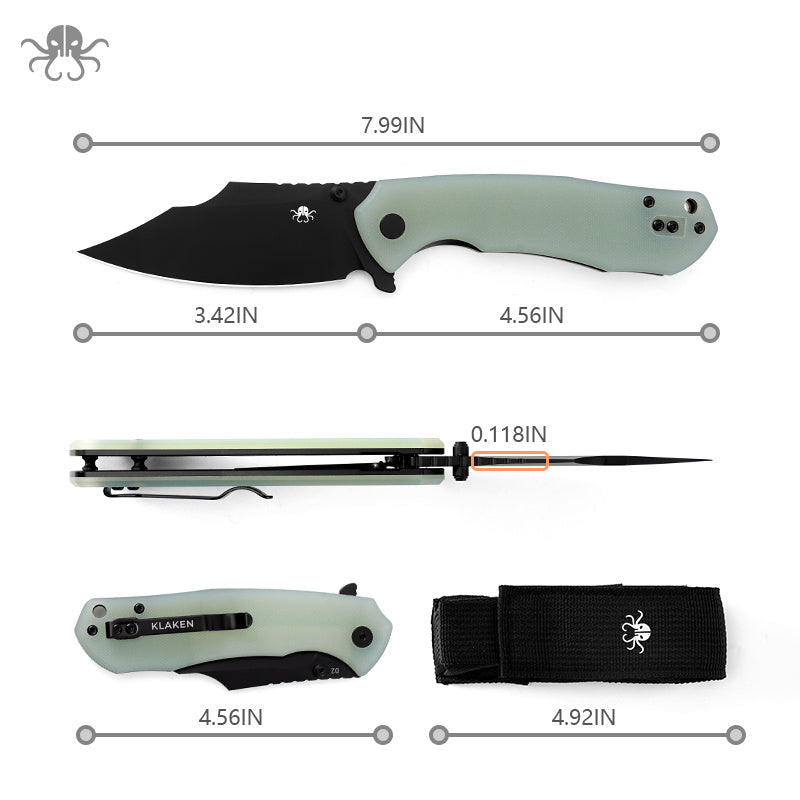 Klaken K01 Specter K01-BlackG10 liner lock detail