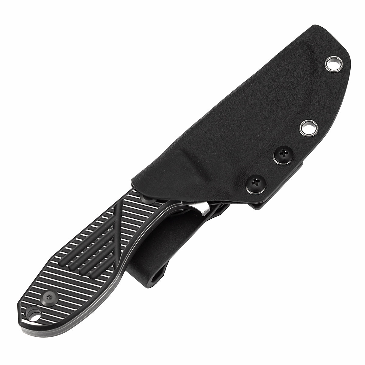 Kansept Knives Tiny Dancer K014A1 black titanium handle detail