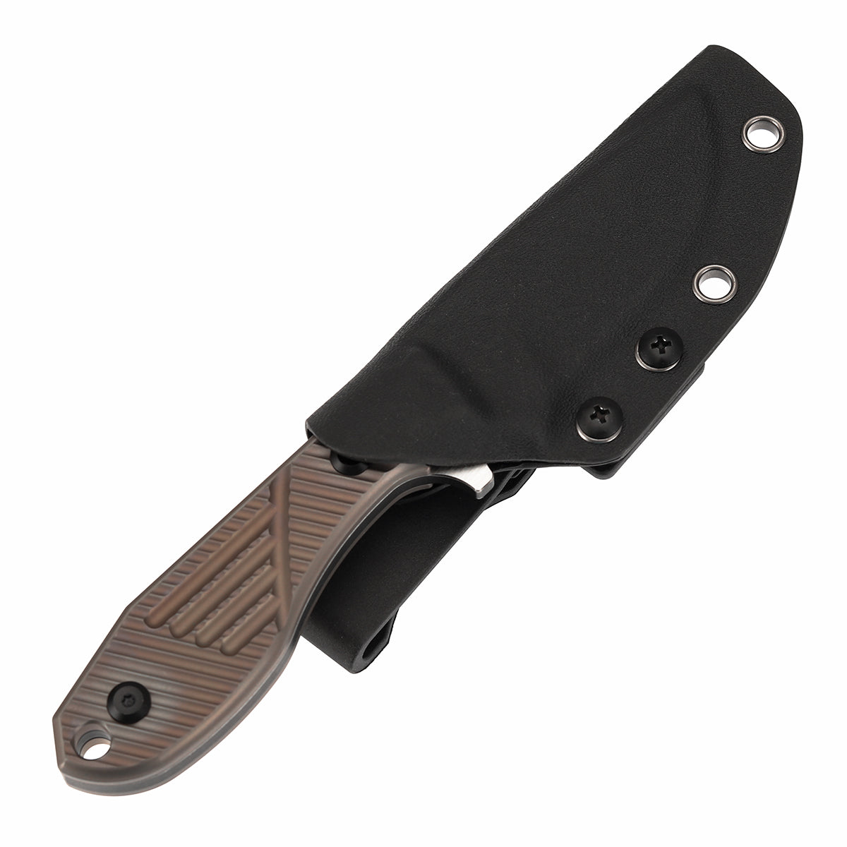 Kansept Tiny Dancer K014A2 bronze anodized titanium CNC-milled handle detail