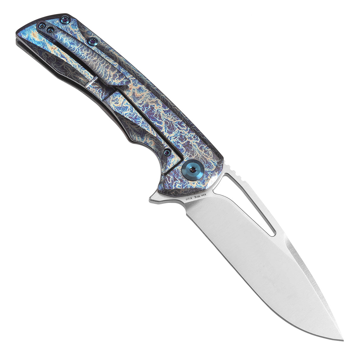 Kansept Kryo K1001A11 open position showing CPM S35VN drop point blade