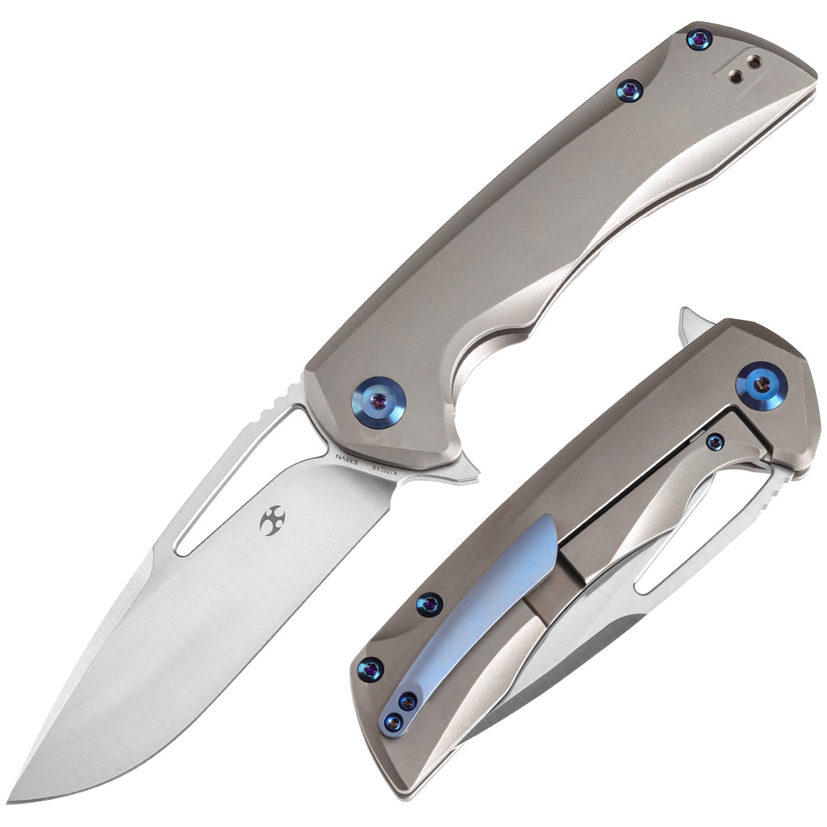 Kansept Kryo K1001A8 front view – 3.58" CPM S35VN drop point folding knife