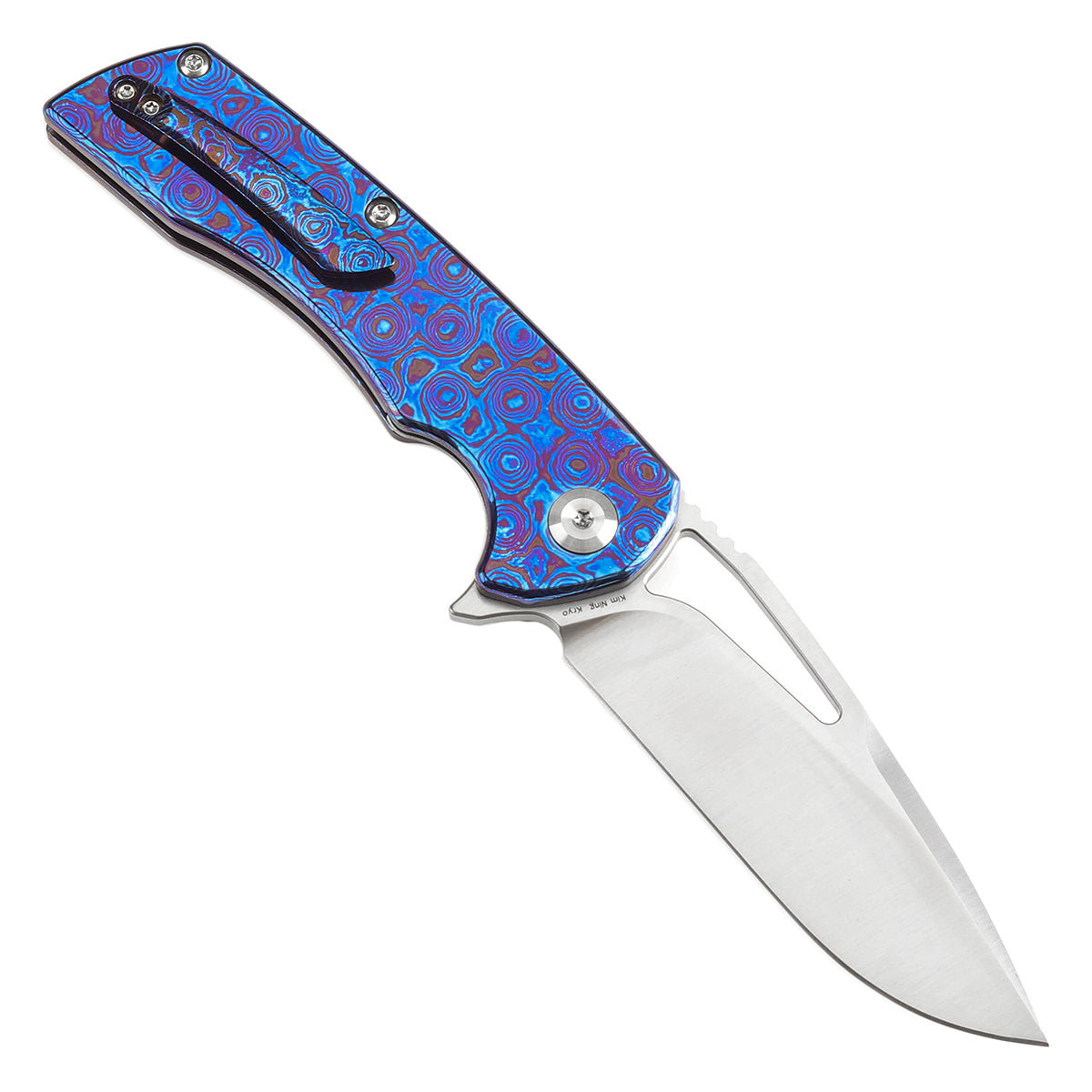 Kansept Kryo K1001M2 open position showing CPM S35VN drop point blade