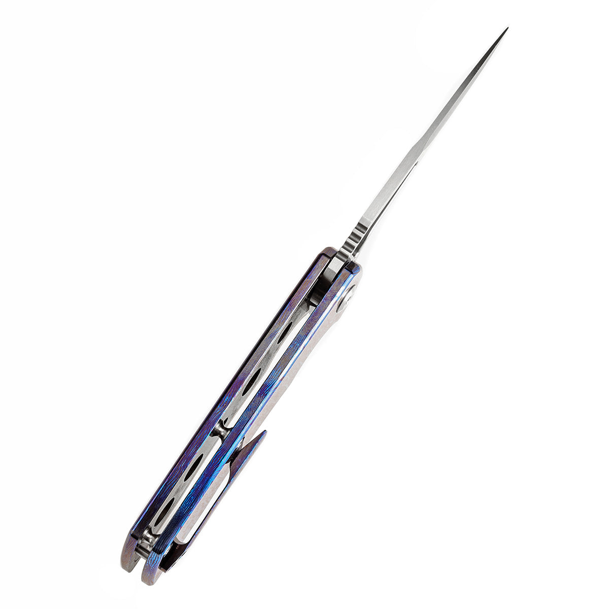 Kansept Kryo K1001M2 blue purple Timascus handle scales
