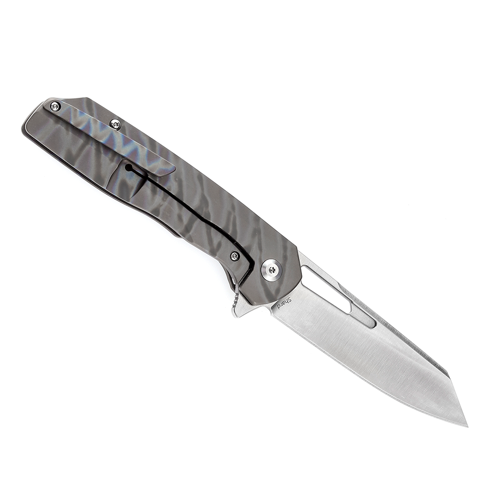 Kansept Shard K1006A15 open position showing CPM S35VN reverse tanto blade