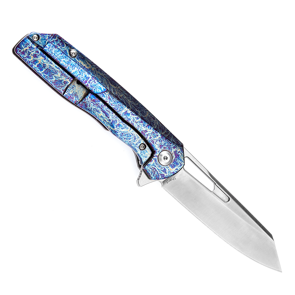 Kansept Shard K1006A16 open position showing CPM-S35VN reverse tanto blade