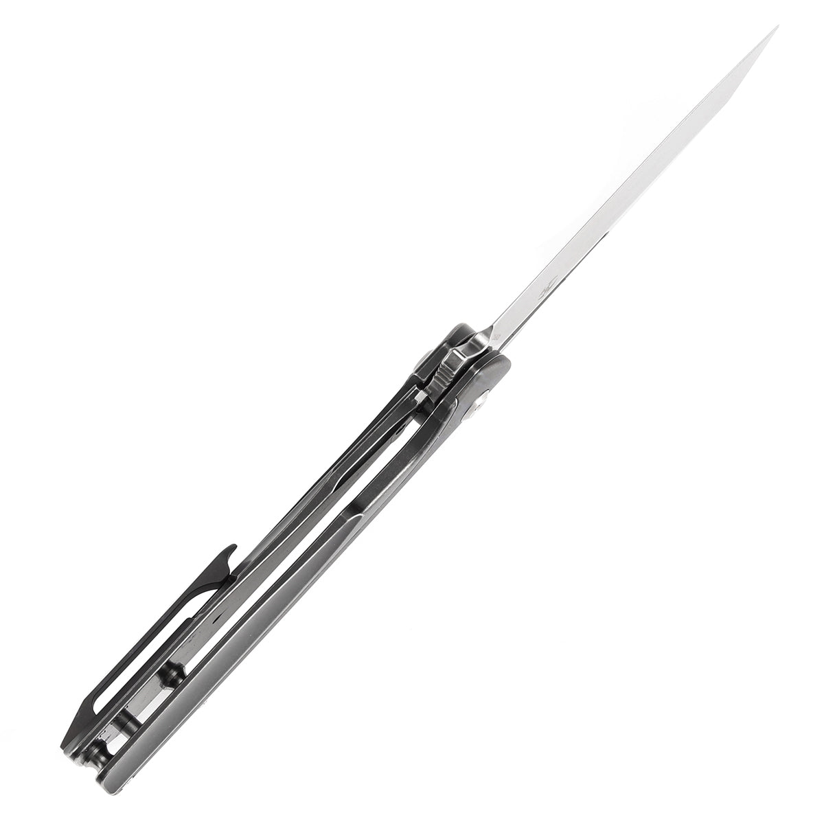 Kansept Shard K1006A22 blade detail – satin CPM-S35VN reverse tanto