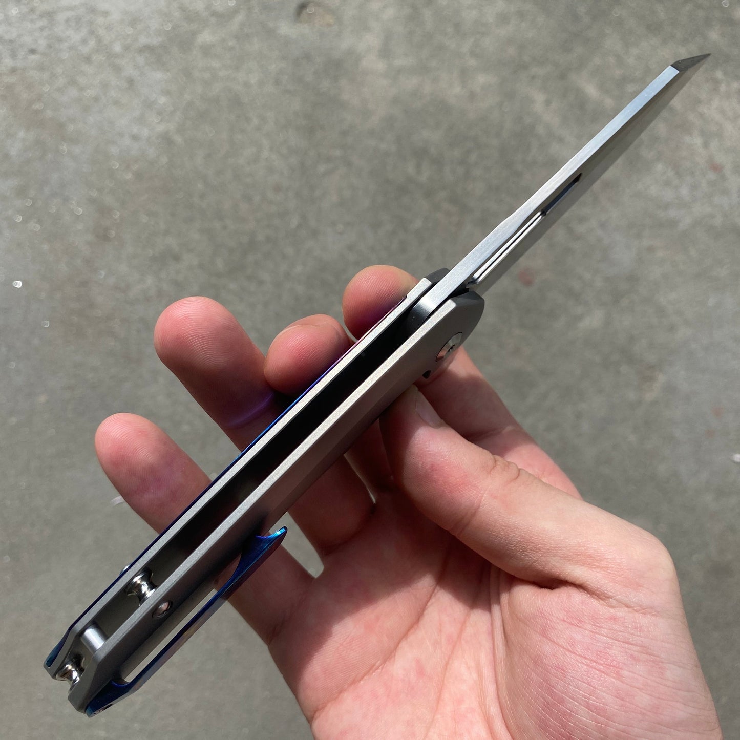 Kansept Shard K1006A4 titanium and Timascus handle scales