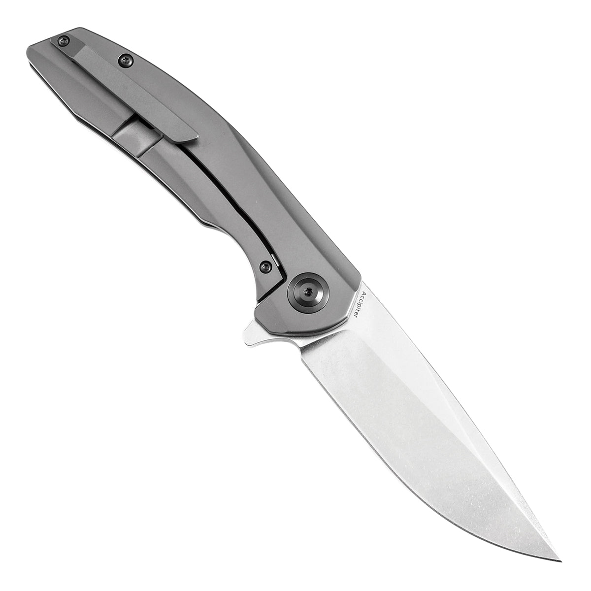 Kansept Accipiter K1007E1 open position showing CPM S35VN drop point blade