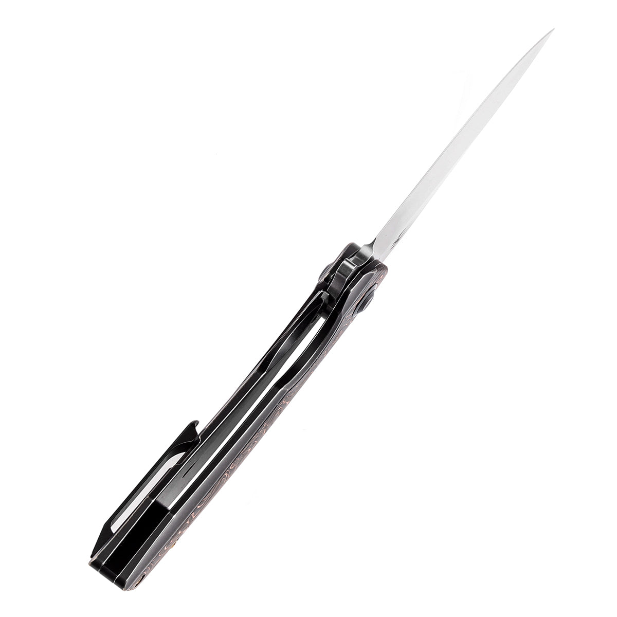 Kansept Accipiter K1007E2 blade detail – stonewashed CPM S35VN drop point
