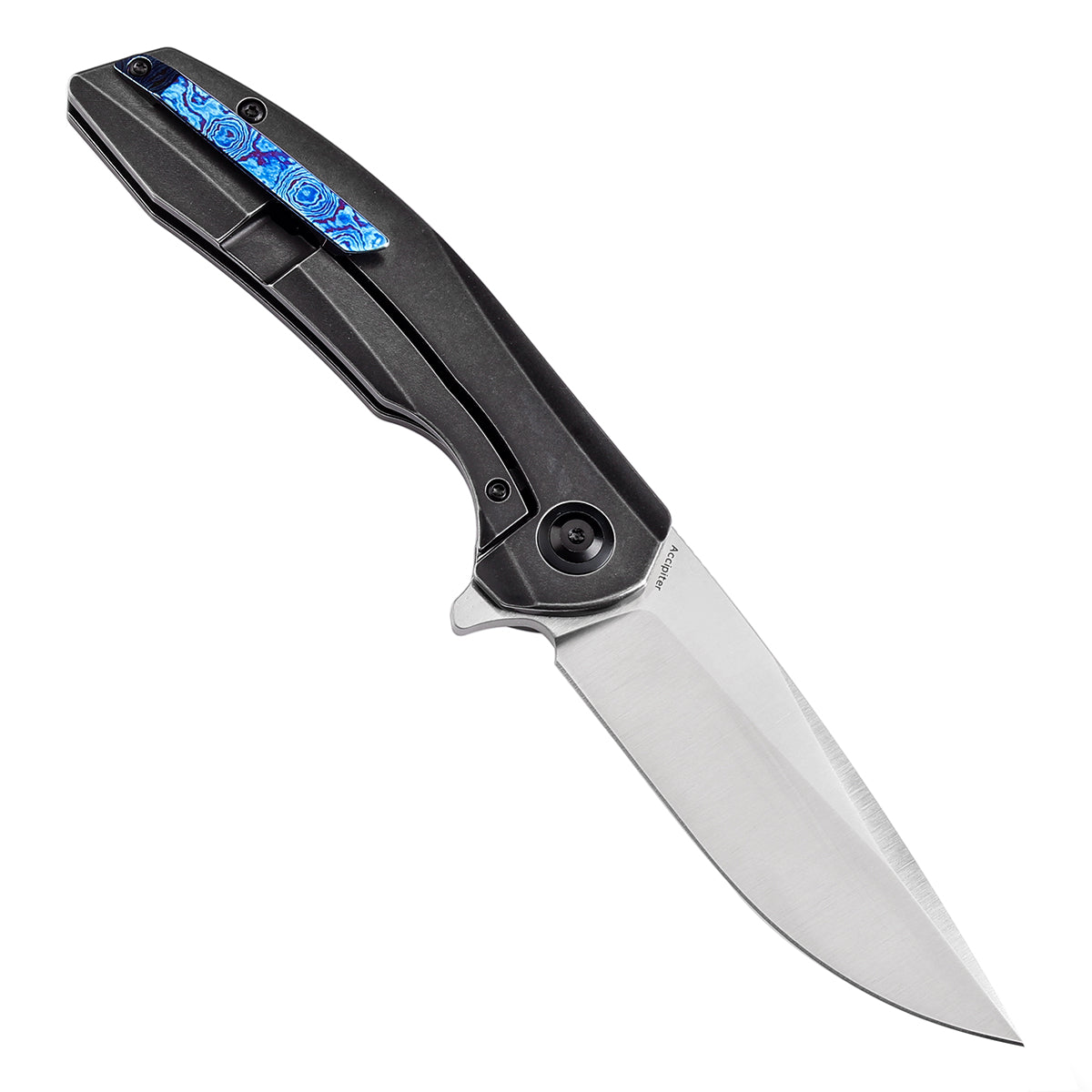 Kansept Accipiter K1007E3 open position showing CPM S35VN drop point blade