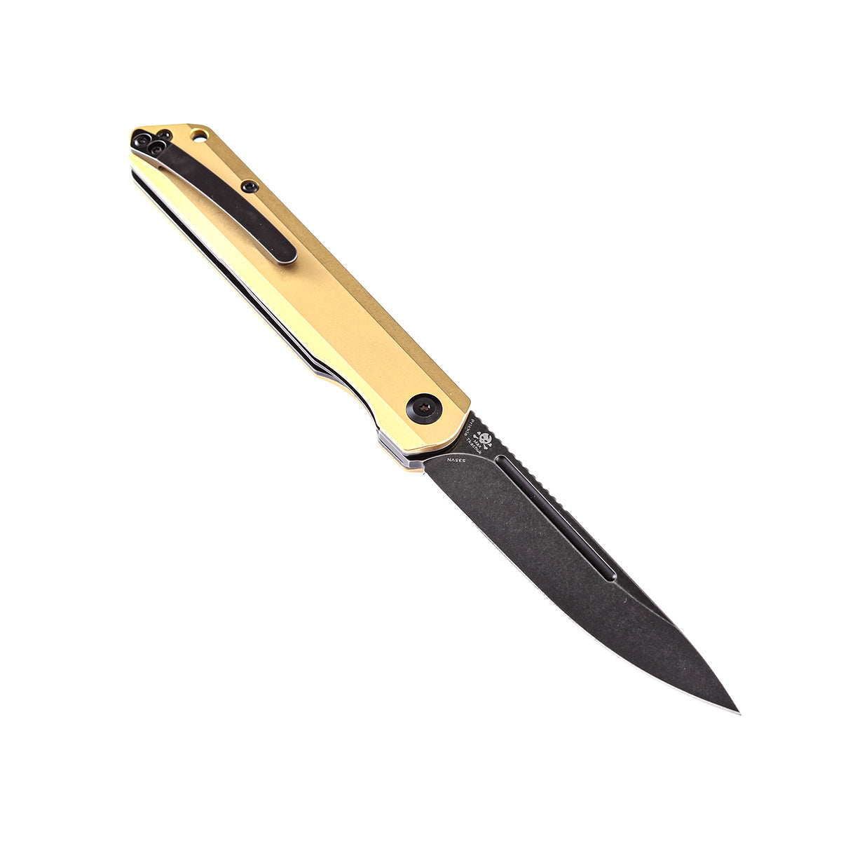 Kansept Prickle K1012B1 open position showing CPM S35VN tanto blade