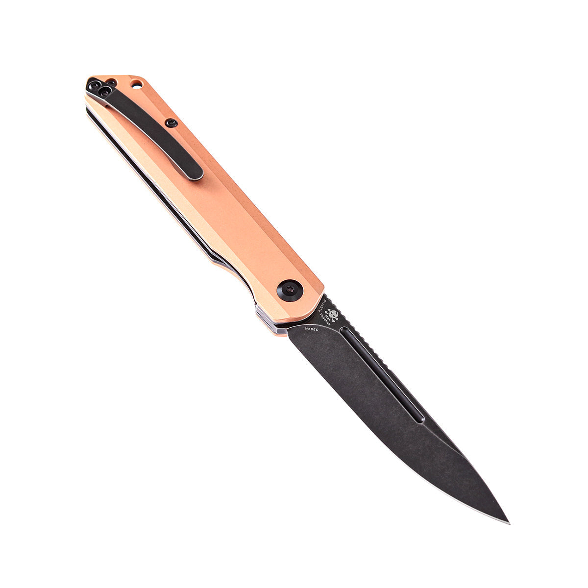 Kansept Prickle K1012C1 open position showing CPM S35VN tanto blade