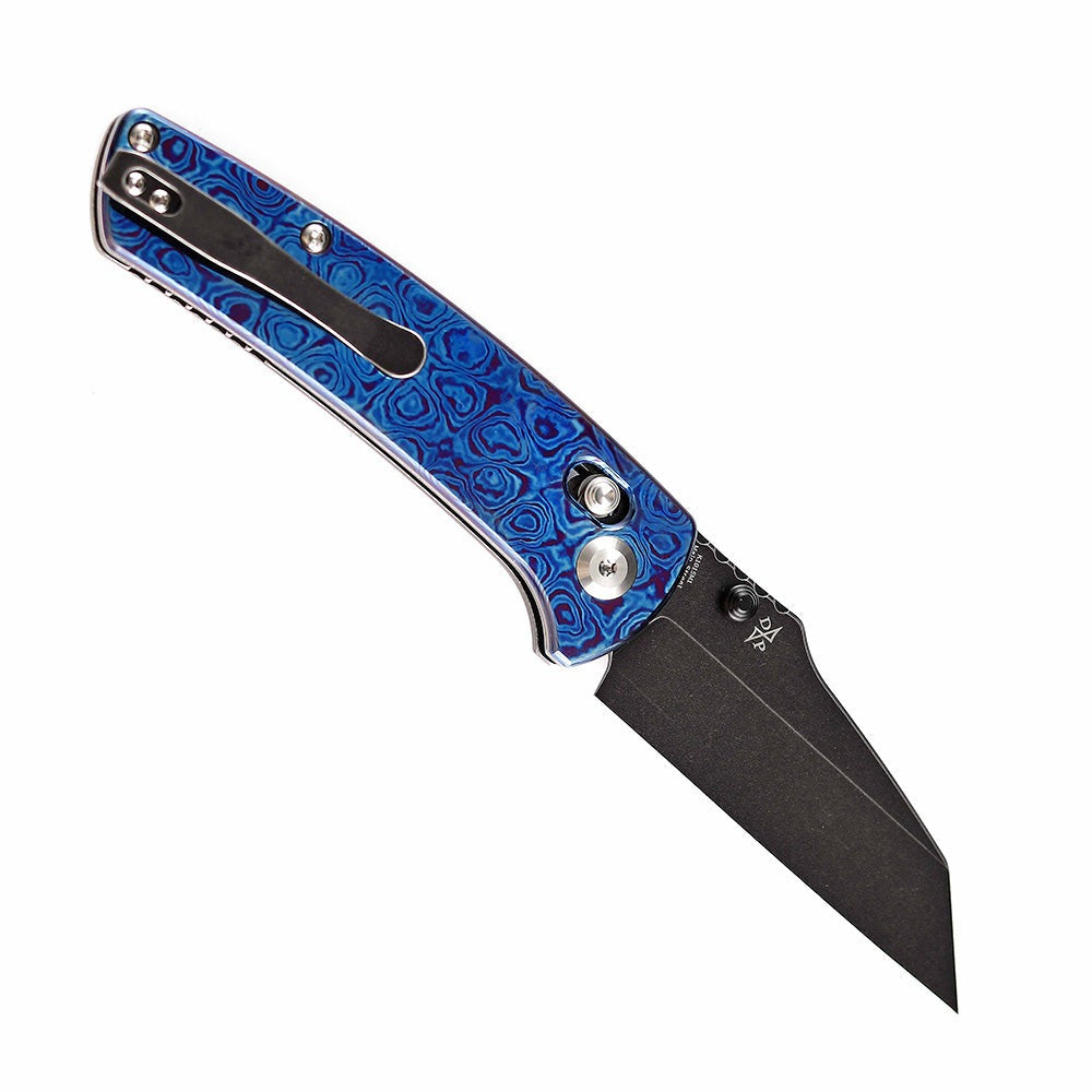 Kansept Main Street K1015M1 open position showing CPM 20CV wharncliffe blade
