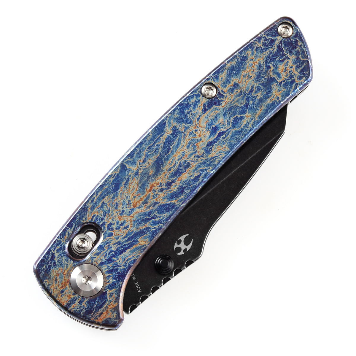 Kansept Main Street K1015M2 blade detail – black stonewashed CPM 20CV wharncliffe