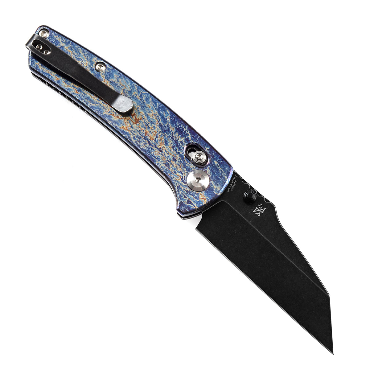 Kansept Main Street K1015M2 open position showing CPM 20CV wharncliffe blade