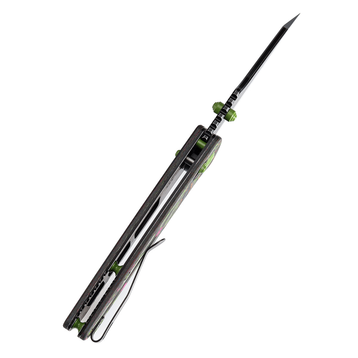 Kansept Main Street K1015M3 black & green 80S camo carbon fiber handle scales