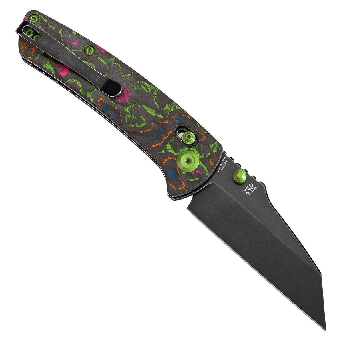 Kansept Main Street K1015M3 open position showing CPM S35VN Wharncliffe blade
