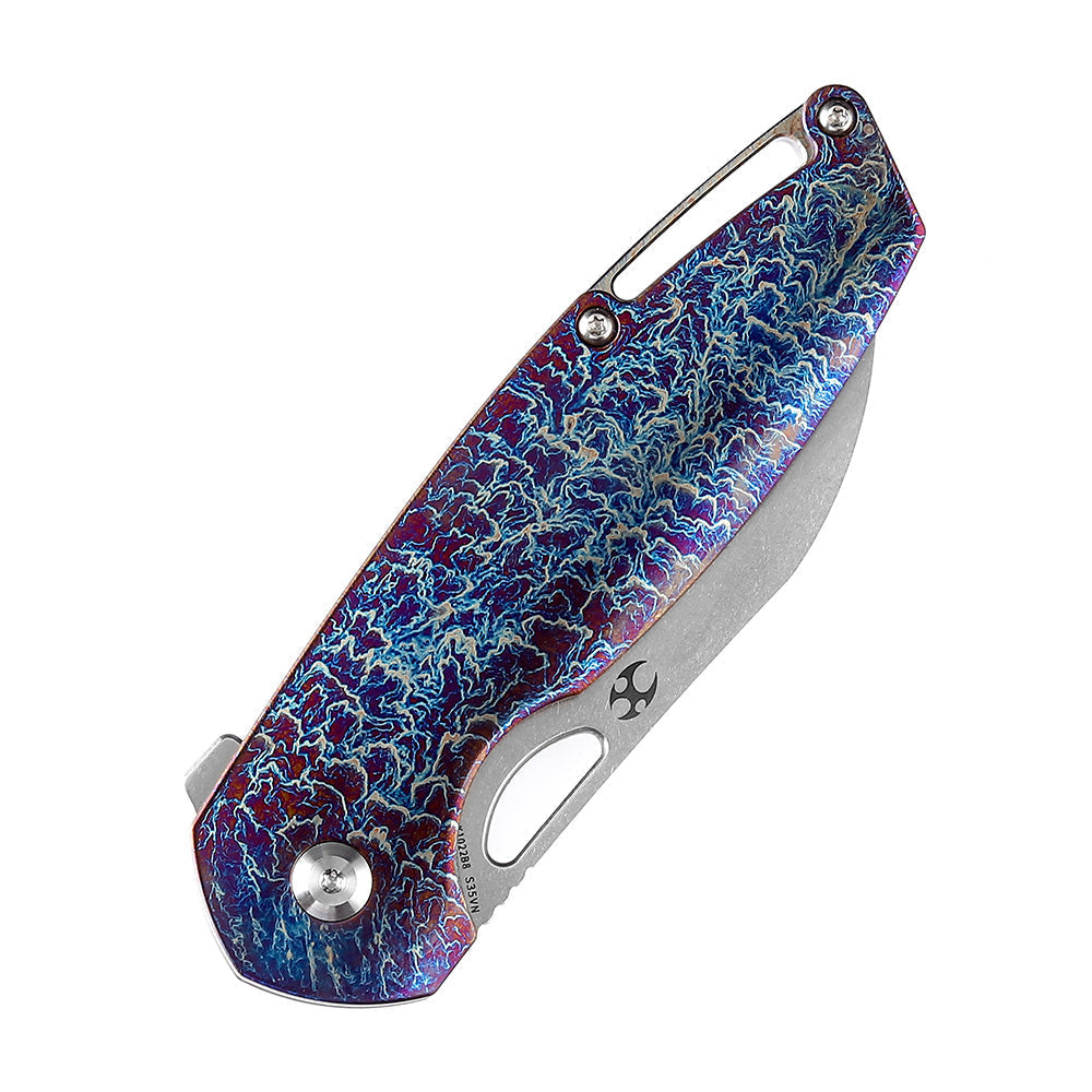 Kansept Model 6 K1022B8 blue purple Lightning Strike titanium handle scales