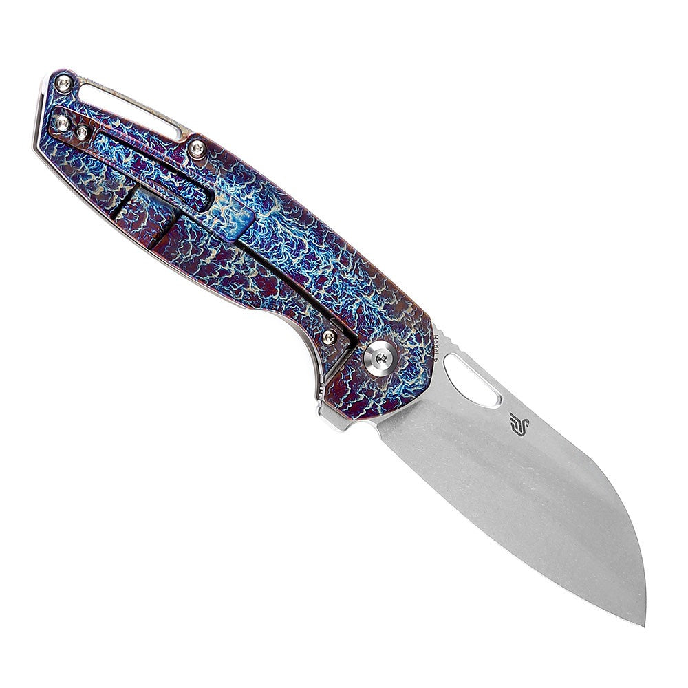 Kansept Model 6 K1022B8 open position showing CPM-S35VN wharncliffe blade