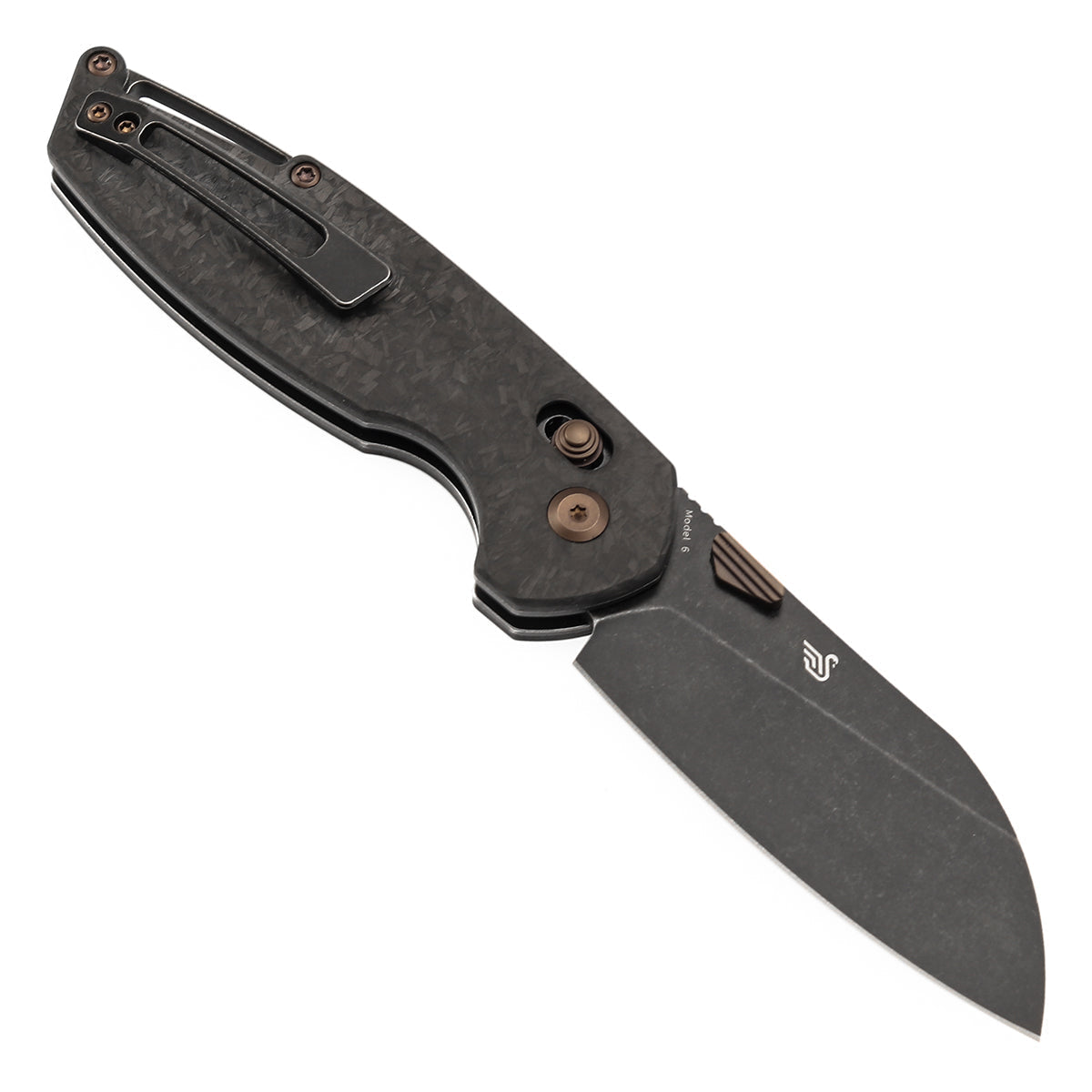 Kansept Model 6 K1022V1 open position showing CPM S35VN sheepsfoot blade