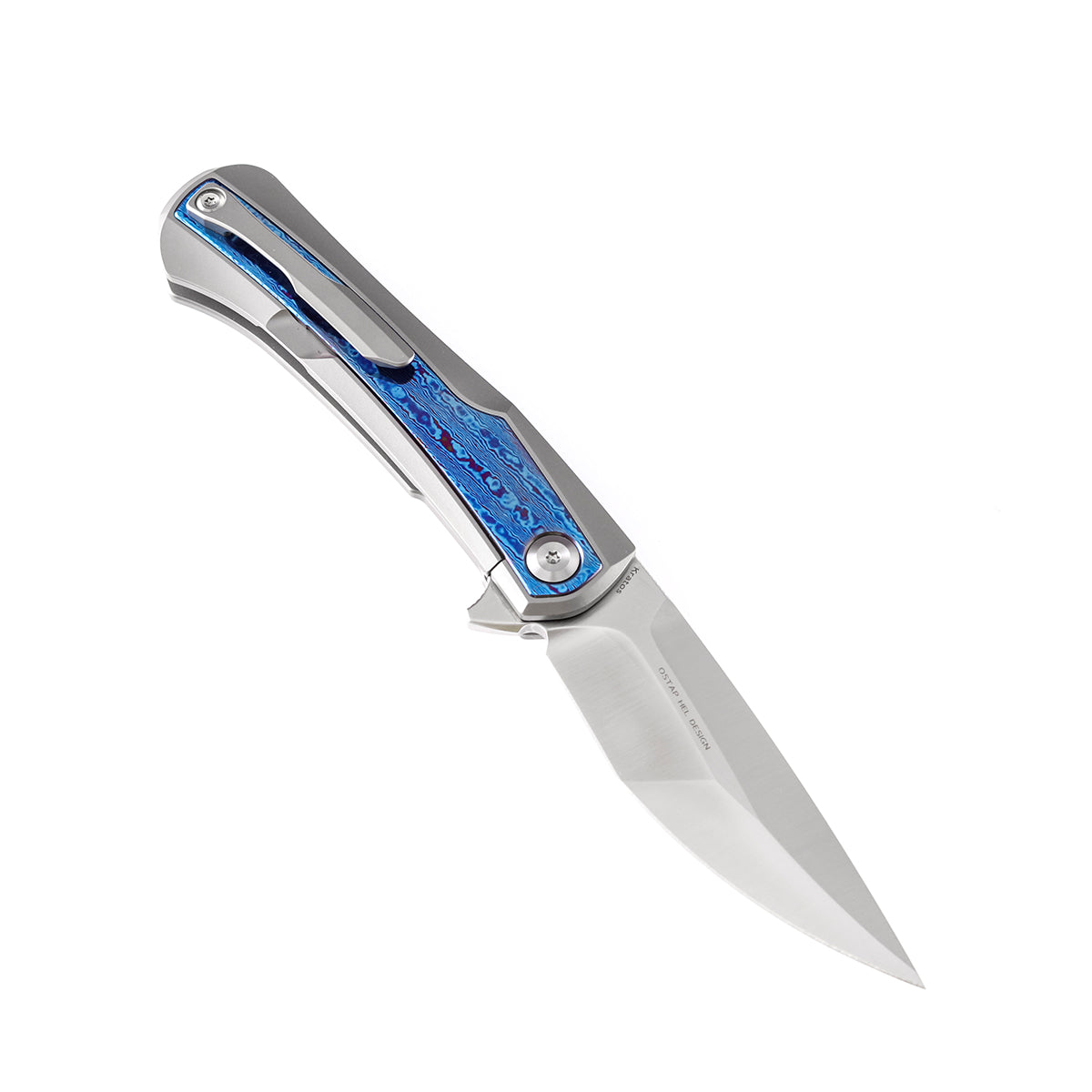 Kansept Kratos K1024A3 open position showing CPM-S35VN clip point blade
