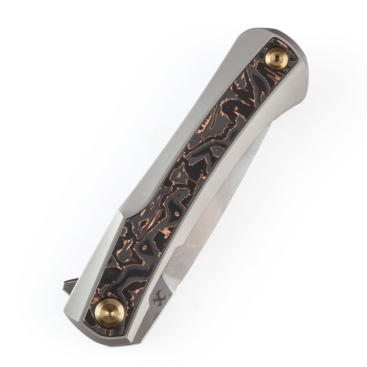 Kansept Kratos K1024A7 blade detail - stonewashed CPM-S35VN clip point