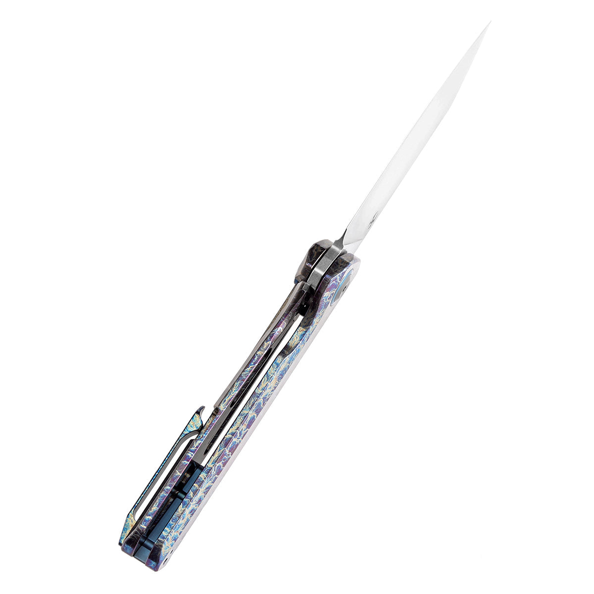 Kansept Bulldozer K1028A5 blade detail – stonewashed CPM-20CV drop point