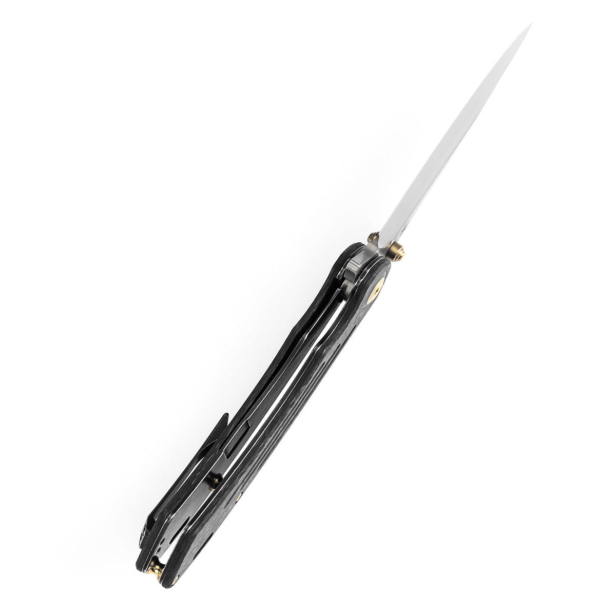 Kansept Pretatout K1032D2 blade detail – stainless Damascus drop point