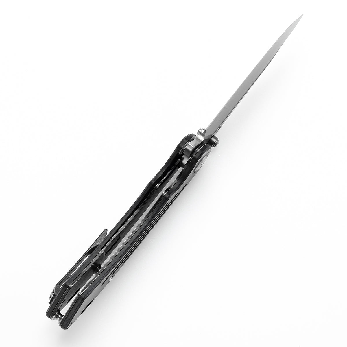 Kansept Pretatout K1032D3 blade detail – Damascus drop point