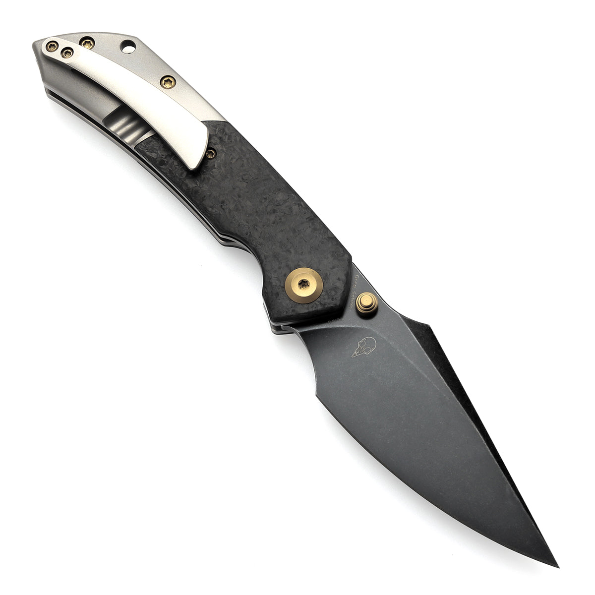 Kansept Fenrir K1034A1 open position showing CPM-S35VN harpoon blade