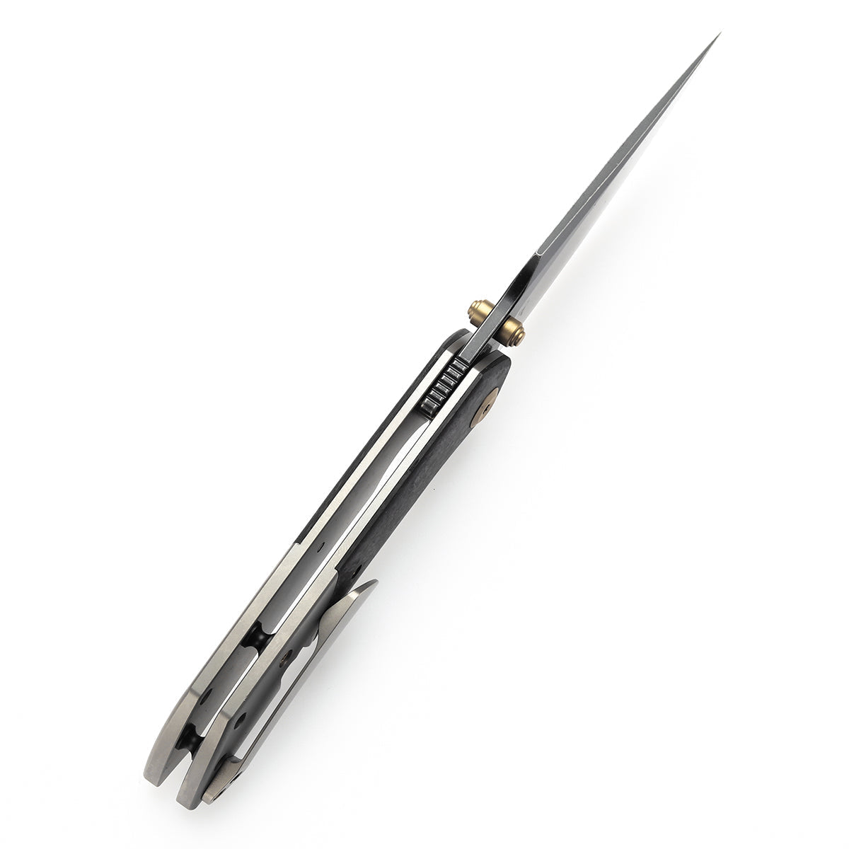 Kansept Fenrir K1034A1 shred carbon fiber and titanium handle scales