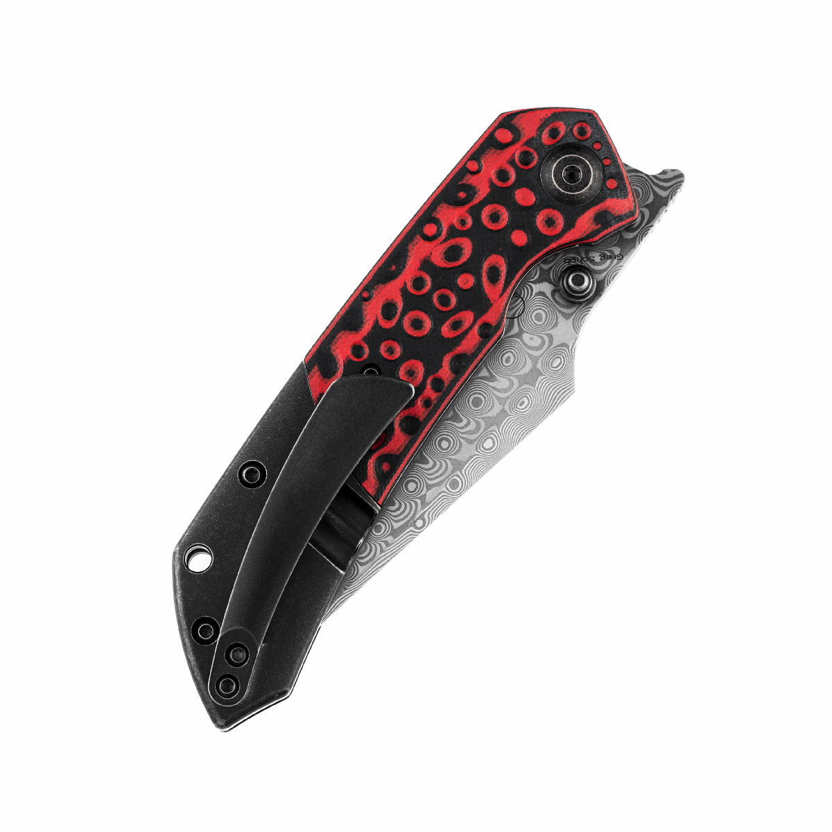 Kansept Fenrir K1034A2 black and red G10 with titanium handle scales