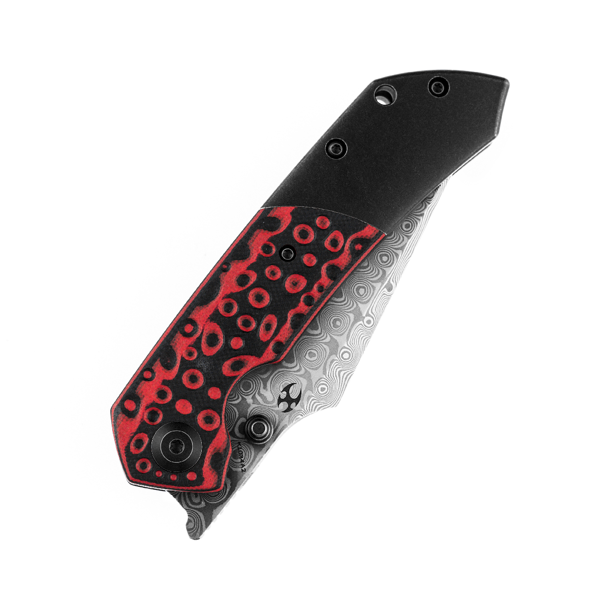 Kansept Fenrir K1034A2 blade detail – Damascus harpoon