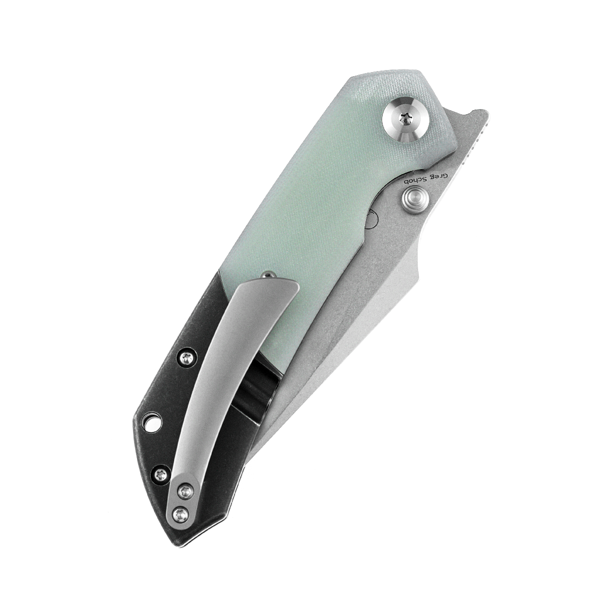 Kansept Fenrir K1034A5 jade G10 with titanium handle scales