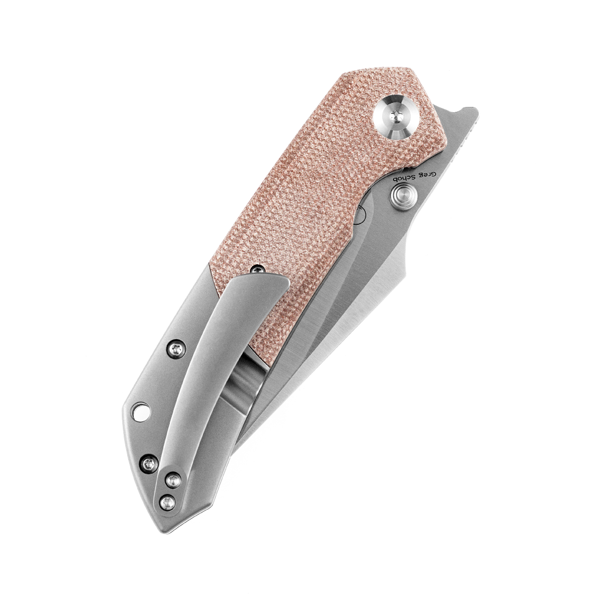 Kansept Fenrir K1034A6 blade detail – satin CPM-S35VN harpoon