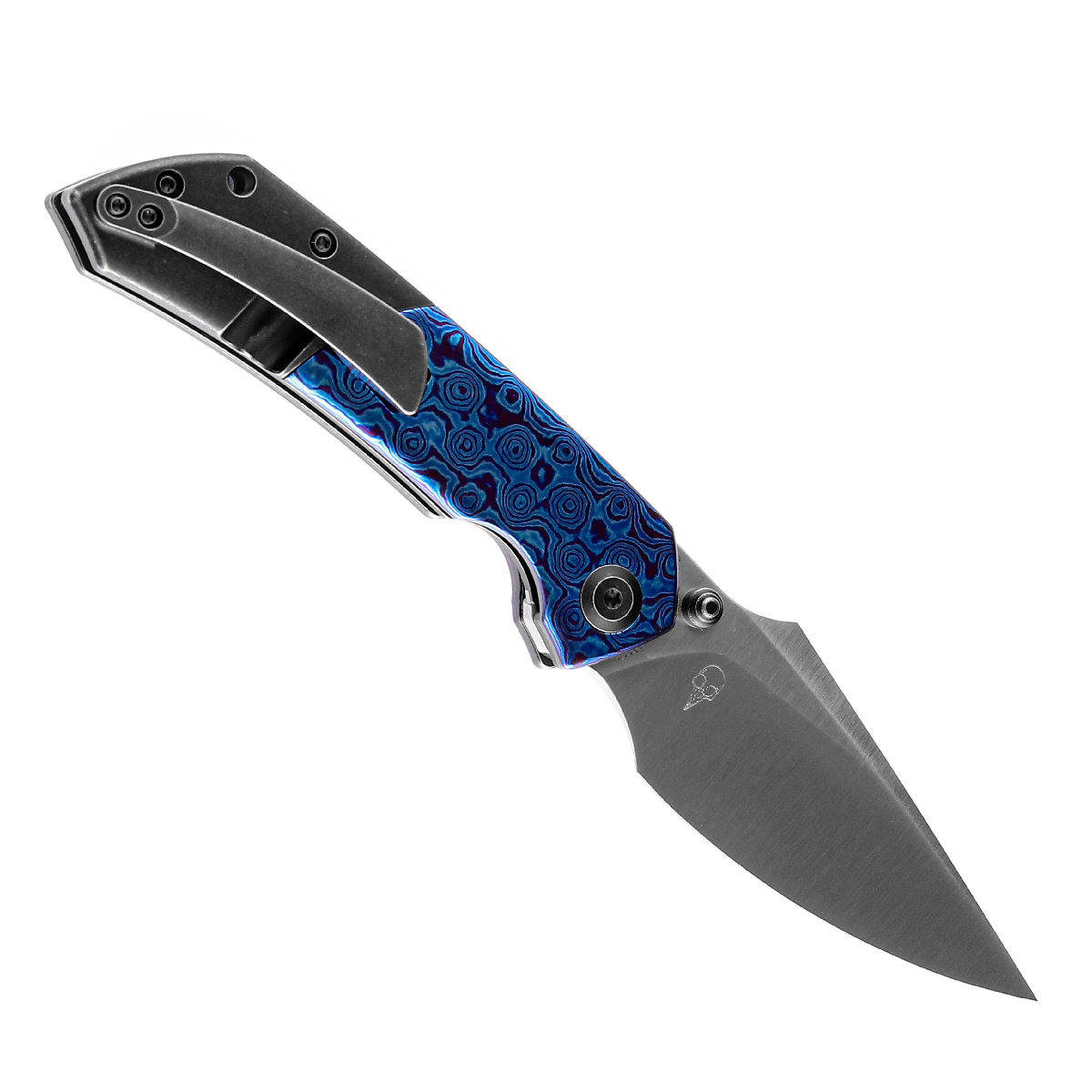 Kansept Fenrir K1034A7 open position showing CPM-S35VN harpoon blade