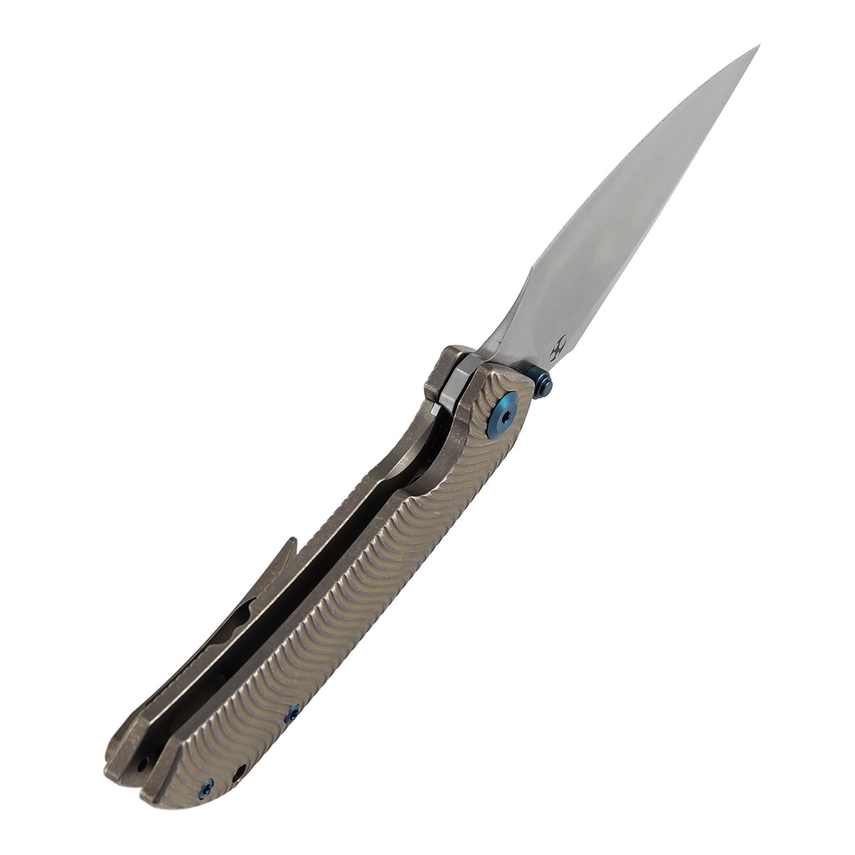 Kansept Fenrir K1034C2 blade detail – satin CPM S35VN harpoon