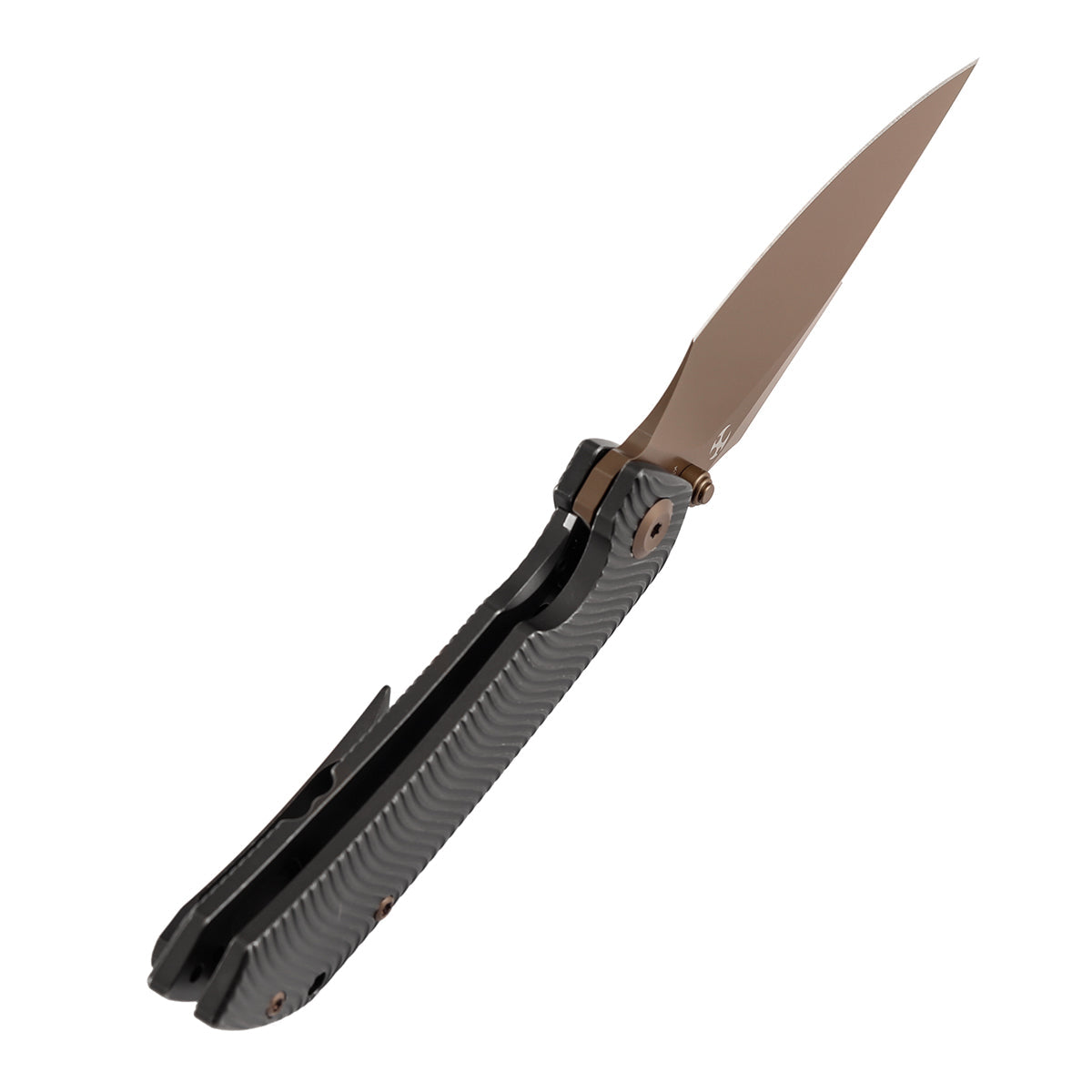 Kansept Fenrir K1034C3 blade detail – rose gold CPM S35VN harpoon