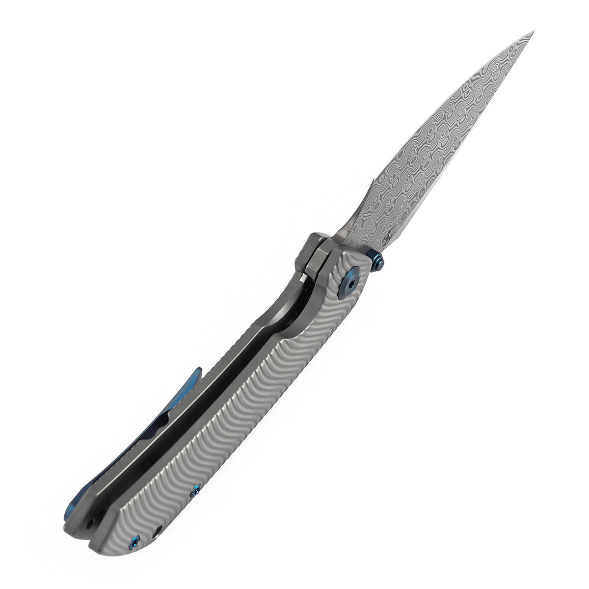 Kansept Fenrir K1034C4 blade detail – Damascus Damascus harpoon