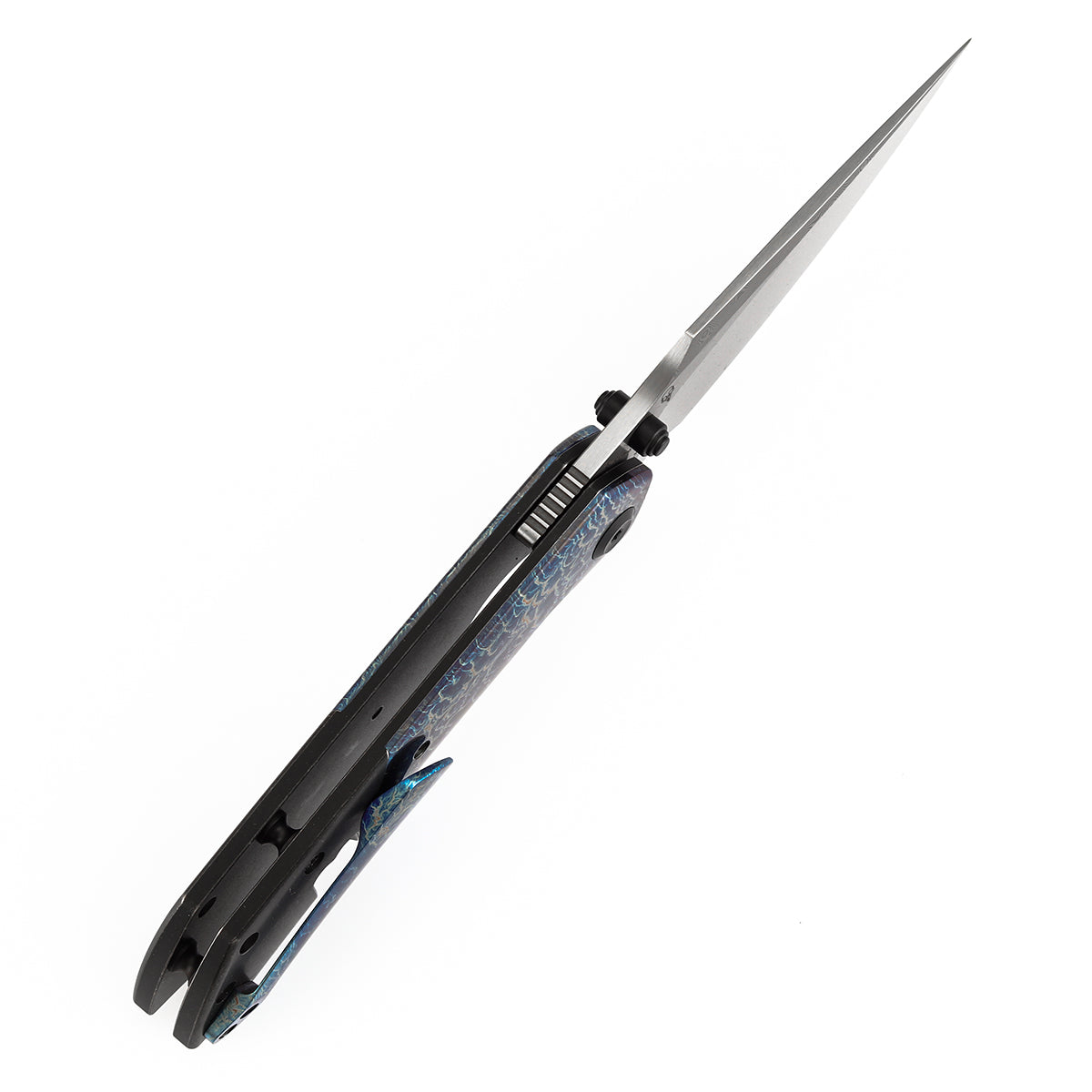 Kansept Fenrir K1034D2 blackwash titanium Lightning Strike handle scales