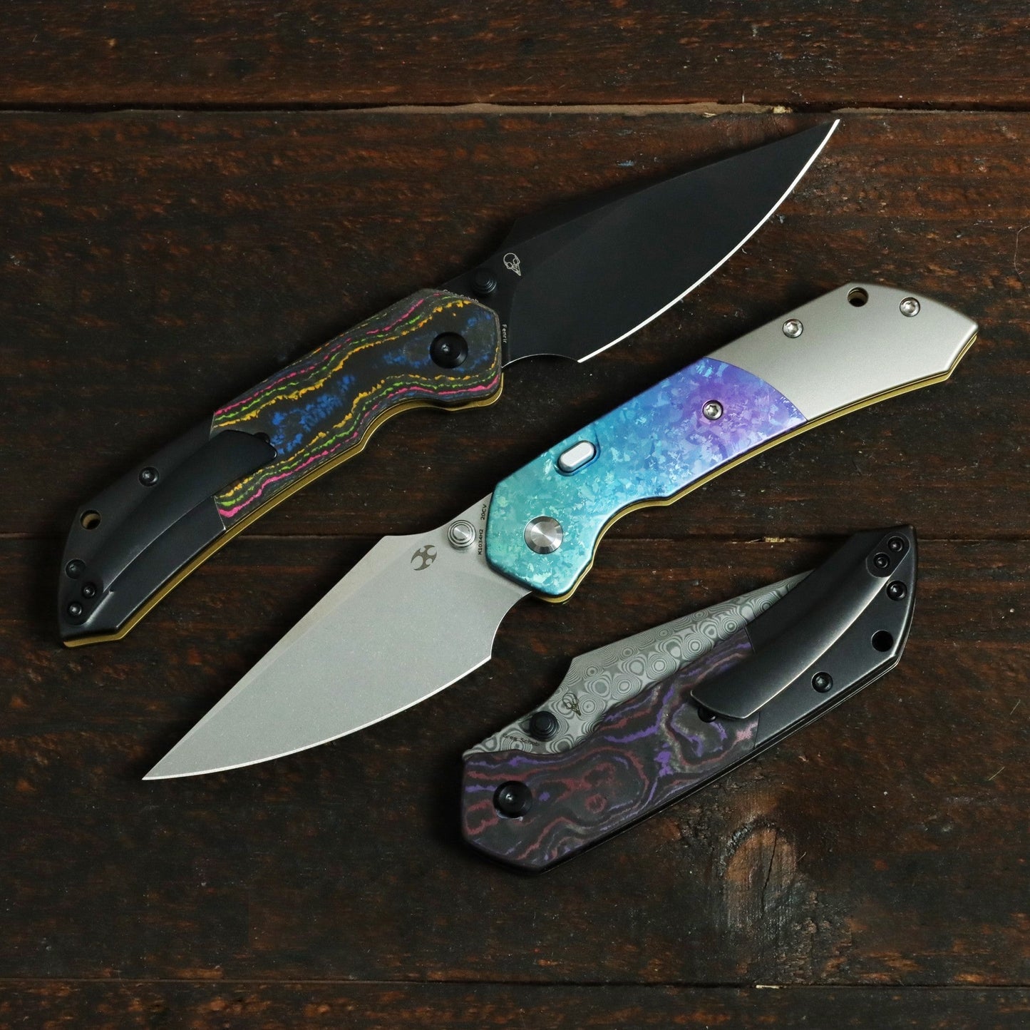 Kansept Fenrir K1034H2 blade detail – Stonewashed CPM 20CV Harpoon