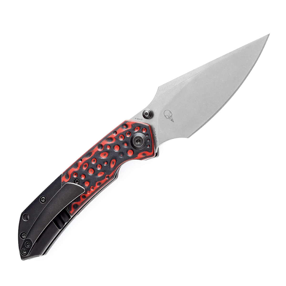 Kansept Fenrir K1034L2 open position showing CPM-S35VN harpoon blade