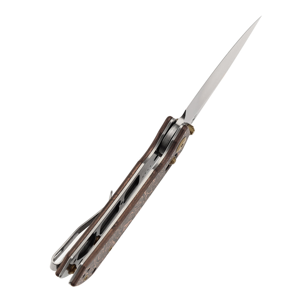 Kansept Fenrir K1034V3 blade detail – stonewashed CPM S35VN harpoon